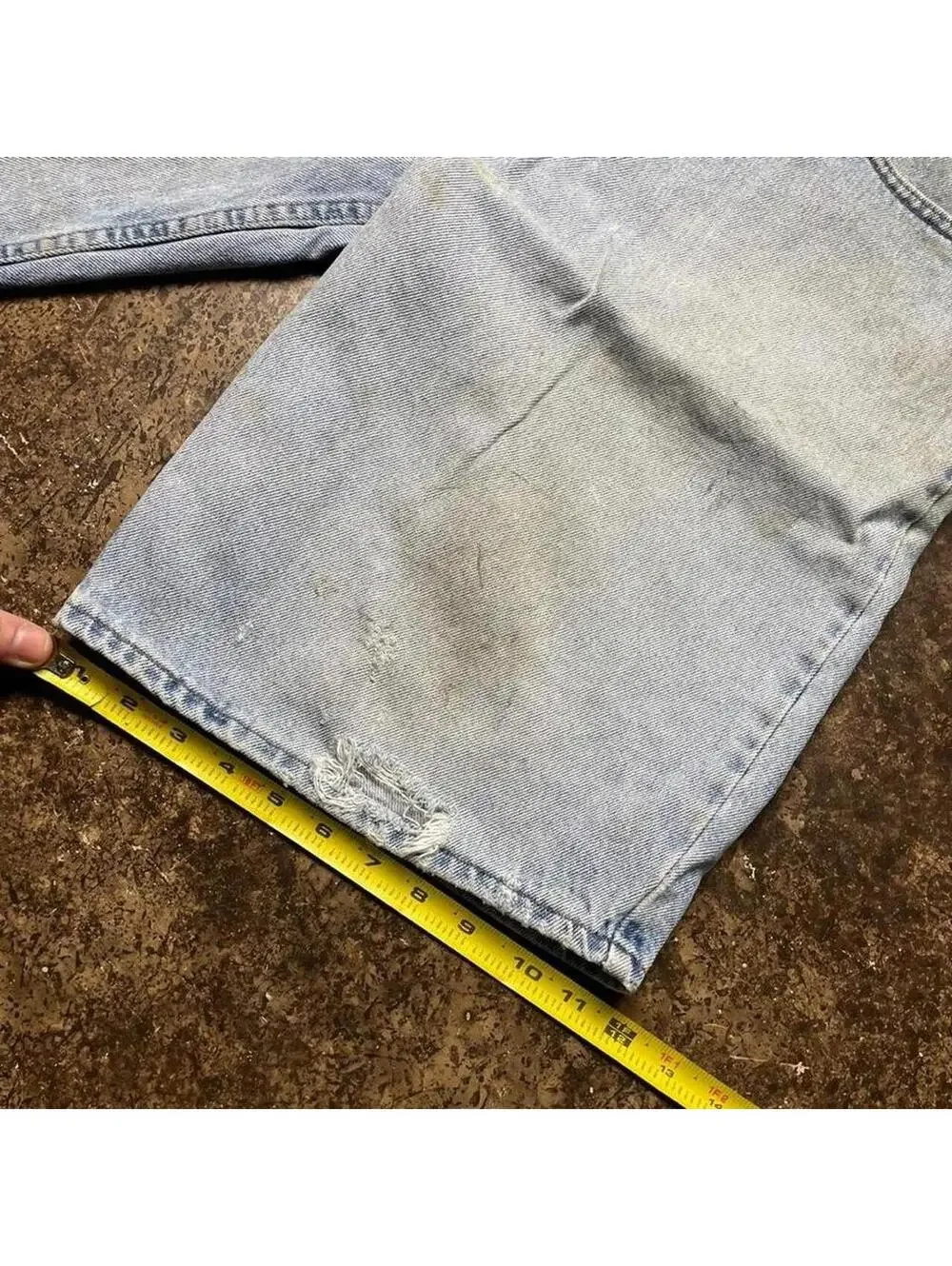 Vintage Levi SilverTab Shorts Size 34 Loose Fit Light Wash Blue Denim